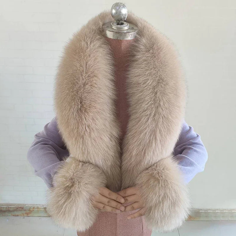 Real Fox Fur Horn Collar Fashion Fur Decorative Collar Jewelry - Shello's Creative Boutique