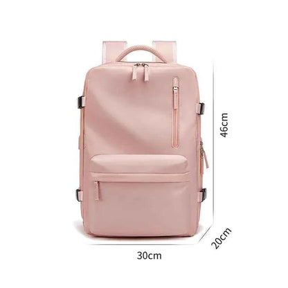 Waterproof Leather Laptop Backpack - 18 Inch Vintage Unisex School Bag for Men with USB Port - Shello's Creative Boutique