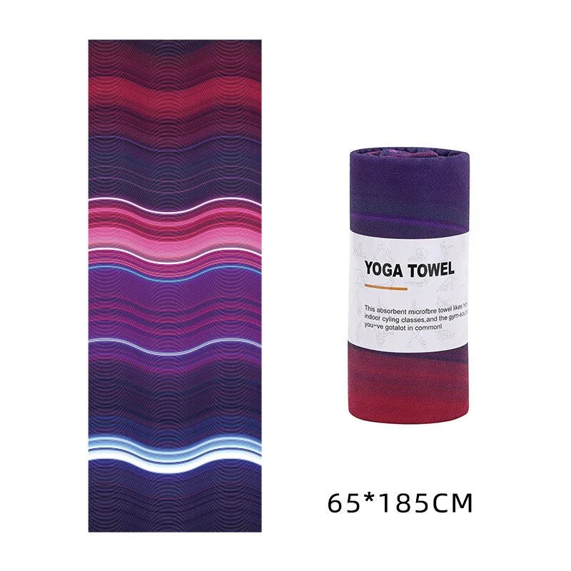 Yoga Towel 183*63cm Printed Yoga Mat Microfiber Non Slip Sweat Towel Fitness Workout Mat Cover for Pilates Gym Yoga Blankets - Shello's Creative Boutique