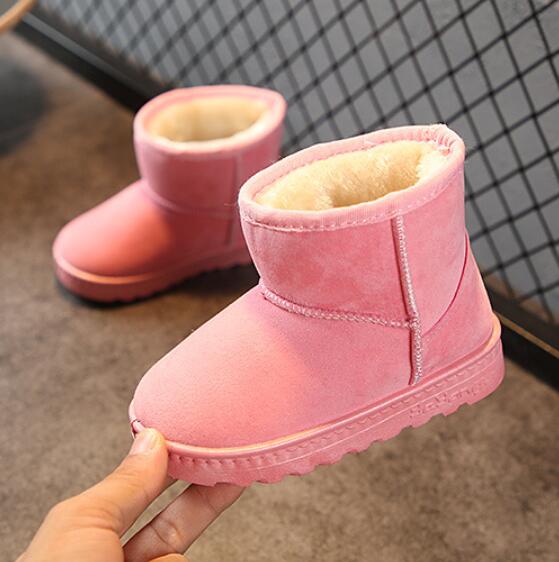 Winter Kids Fashion snow boots thick Child cotton shoes warm plush soft bottom girls short boots ski boot baby toddler boots eprolo