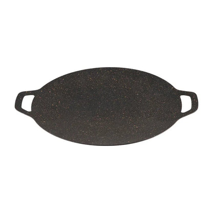 Outdoor Camping Domestic Barbecue Pan Korean Style Round Portable General Purpose Fried Egg Pan Iron Plate Barbecue Pan - Shello's Creative Boutique