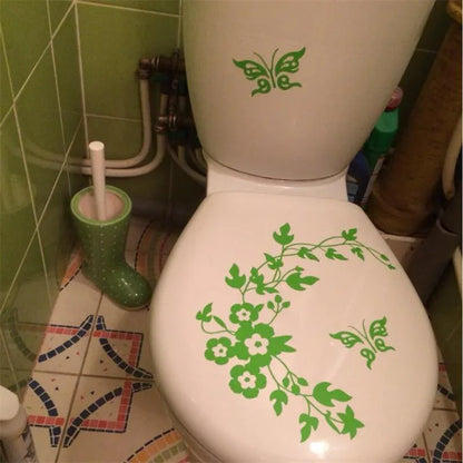 ZooYoo Decorative Butterfly Flower vine bathroom vinyl wall stickers home decoration - Shello's Creative Boutique