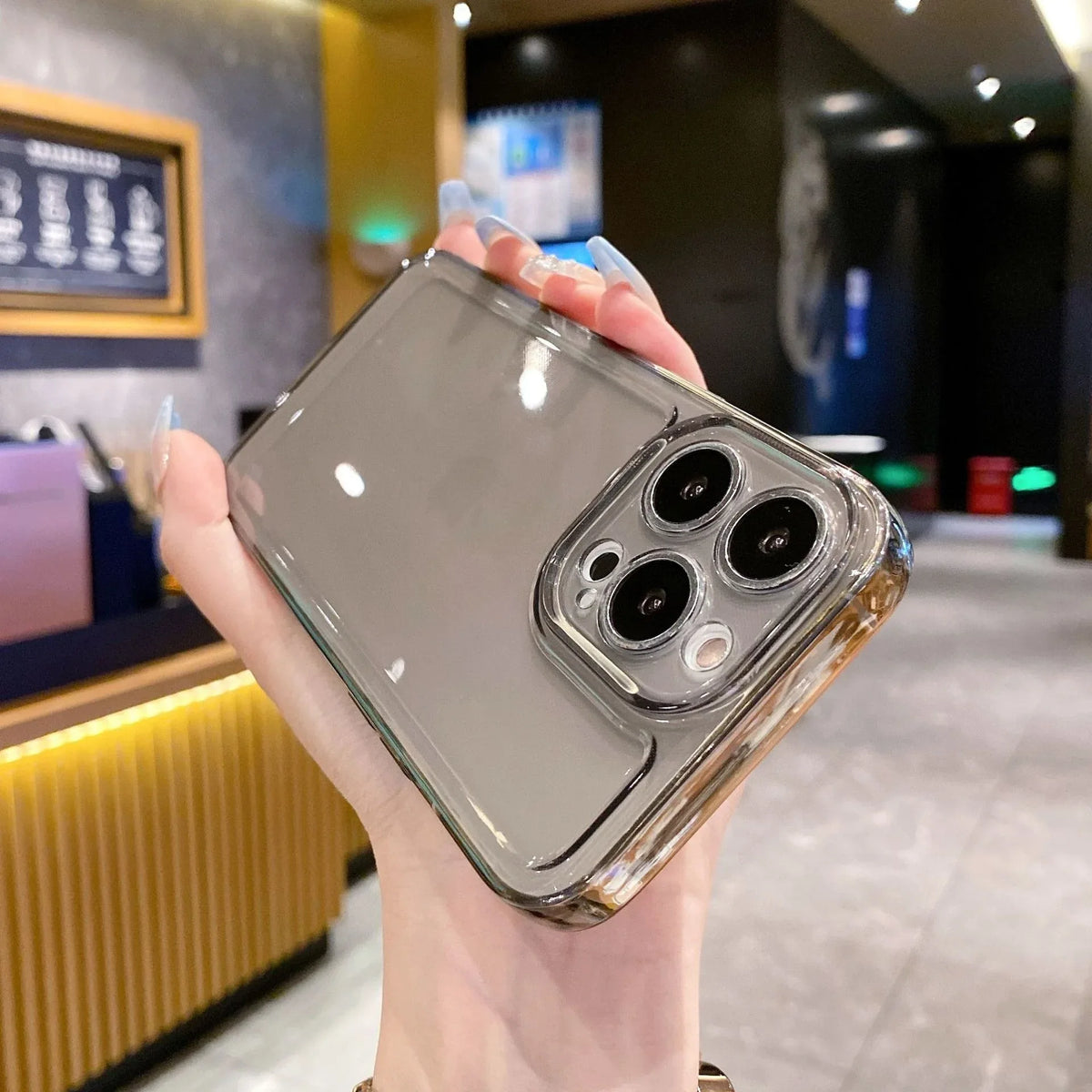 Suitable for Apple 13pro space transparent phone case iPhone 16 protective cover - Shello's Creative Boutique