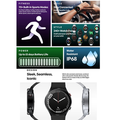 Zeblaze GTR 3 Voice Calling Smartwatch - Temperature Monitor, 60+ Sports, 15-Day Battery