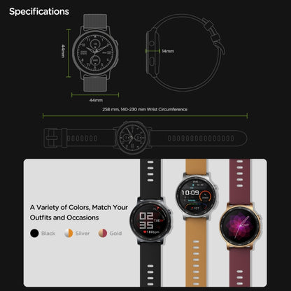 Zeblaze GTR2 1.28 inch Color Touch Screen Bluetooth 5.0 IP68 Waterproof Smart Watch, Support Sleep Monitor / Heart Rate Monitor / Blood Pressure Monitoring - Shello's Creative Boutique