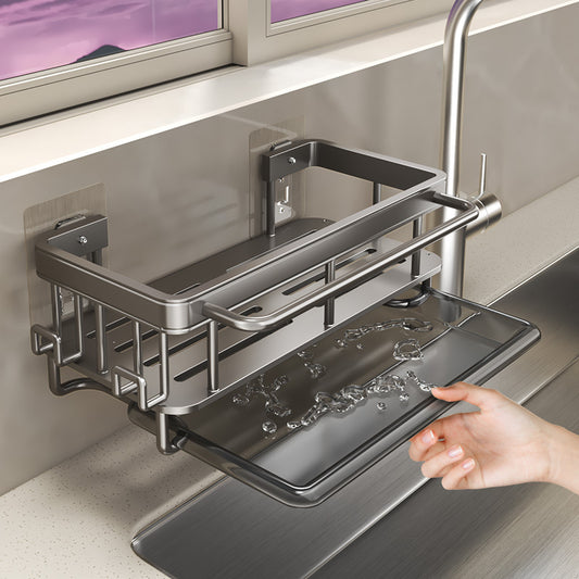 Wipe Rack Kitchen Storage Rack Without Punching Shelves Wall Mounted Spice Rack Home Drainert eprolo