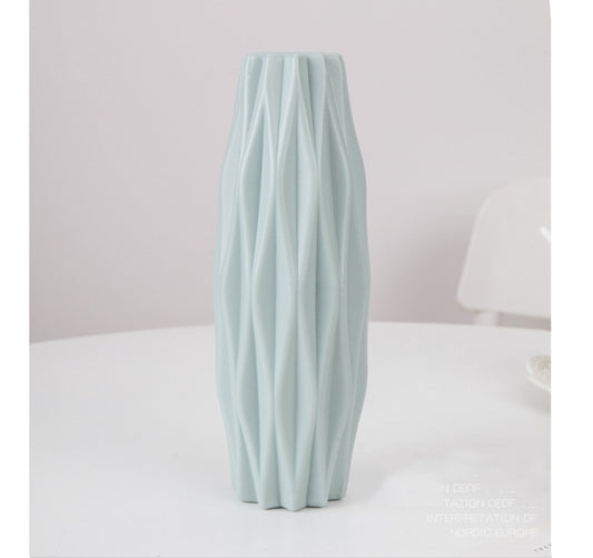 Flower Vase Decoration Home Plastic Vase White Imitation Ceramic Flower Pot Flower Basket Nordic Decoration  Vases for Flowers eprolo