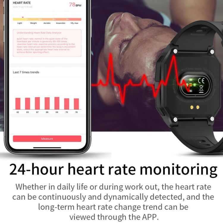 Lokmat FT10 1.3 inch IPS Touch Screen Waterproof Smart Watch, Support Music Play / Heart Rate / Blood Pressure Monitor - Shello's Creative Boutique