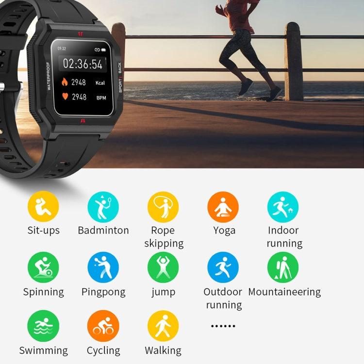 Lokmat FT10 Waterproof Music Smartwatch - Heart Rate, Blood Pressure, Multi-Sport