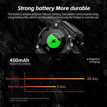 LOKMAT ATTACK 3 Sports Smartwatch - Bluetooth Calling, Heart Rate, Multi-Sport Modes