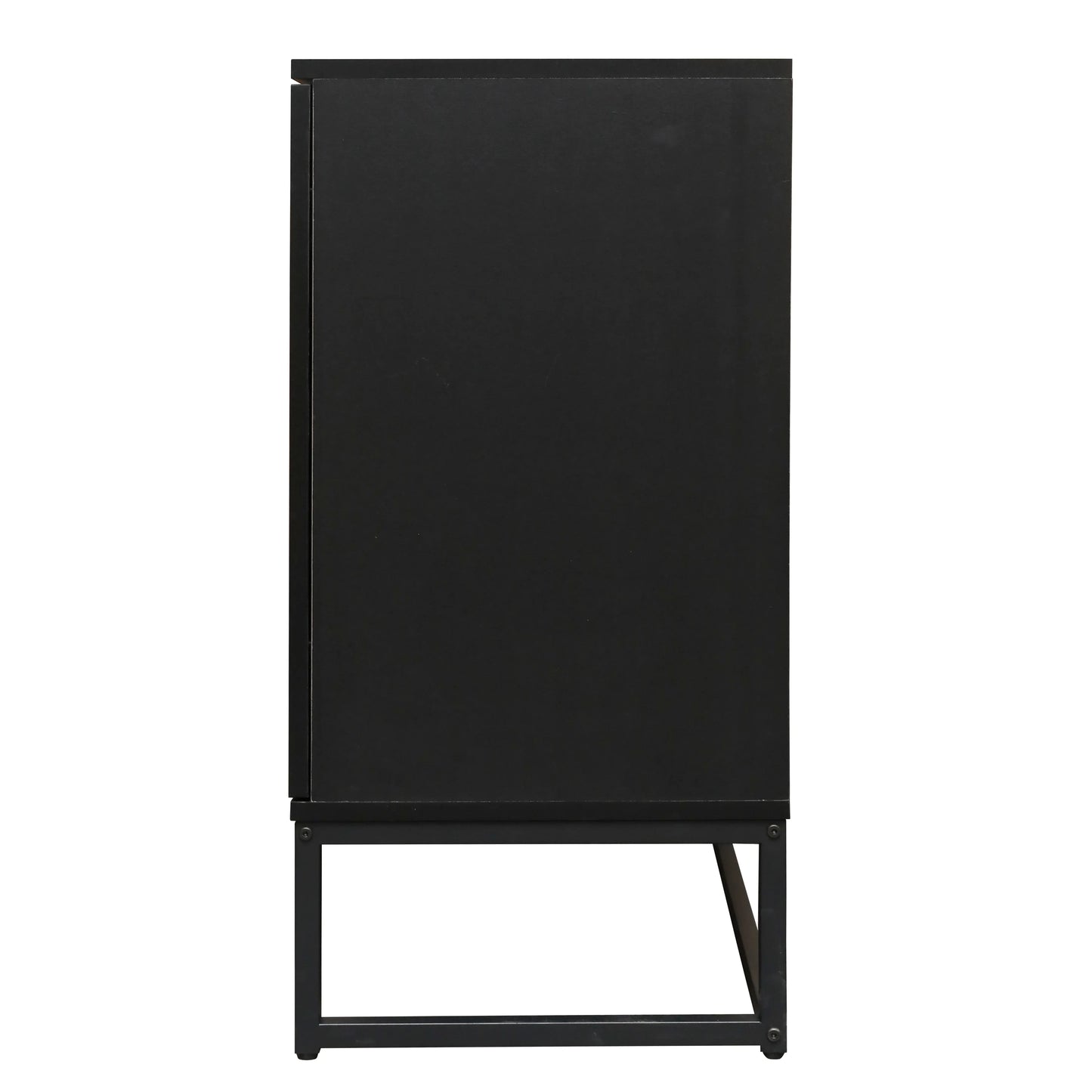 Rattan 4-Door Sideboard , Sideboard Buffet Storage Cabinet,Accent Storage Cabinet , Large Cabinet With 4 Rattan Decorated Doors - Shello's Creative Boutique