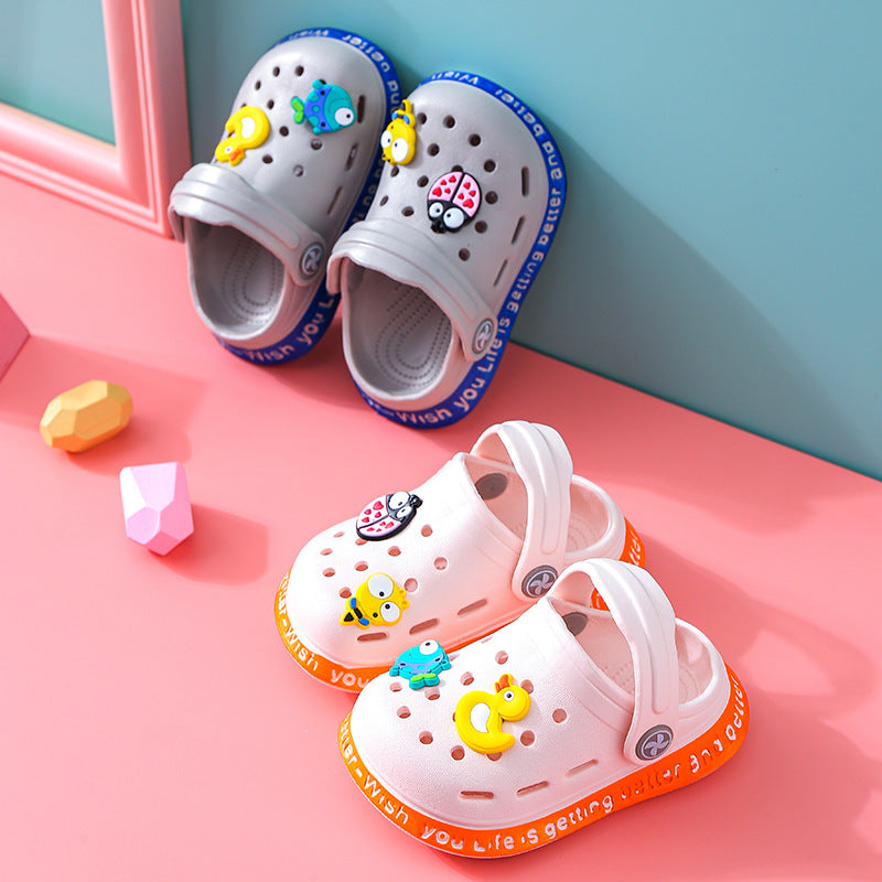 Baby Sandals Male Summer Toddler Cartoon 1-3 Years Old 2 Girls Hole Shoes Soft Bottom Non-Slip Baby Beach Sandals Shello Creative Boutique