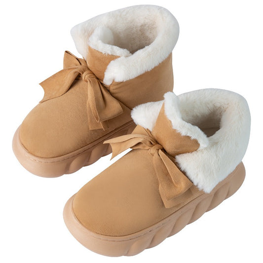 Winter cotton slippers, women's bags with thick soles for indoor warmth, fashionable couples for home use, and men's snow boots for outdoor wear in autumn and winter eprolo