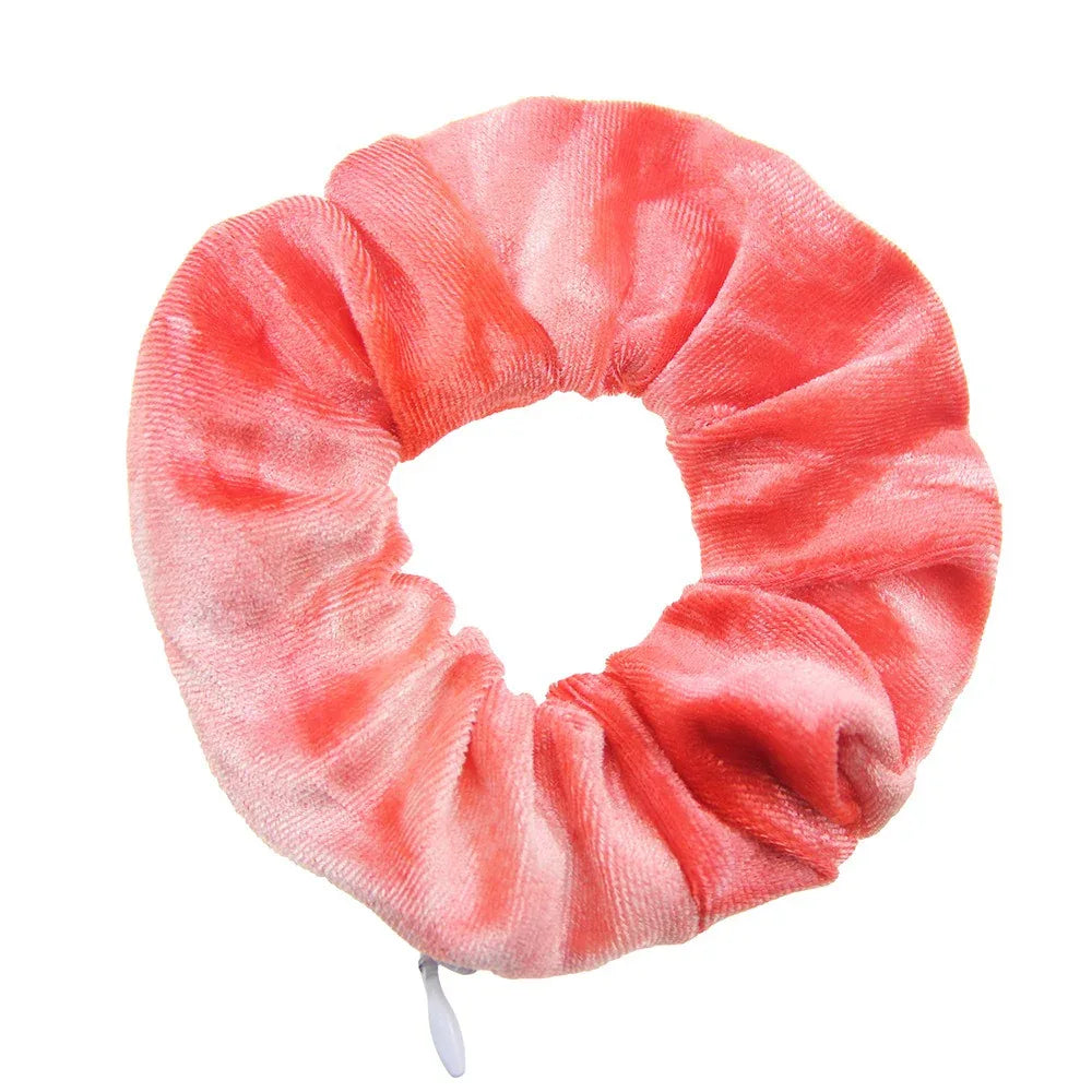 Tie dye velvet zipper large intestine loop - Shello's Creative Boutique
