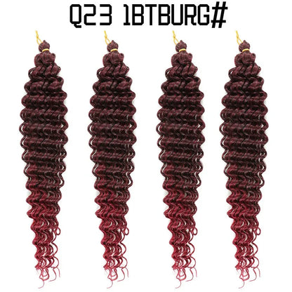 African crochet hair wig Deep Wave hair Latin American curly braided hair fluffy - Shello's Creative Boutique