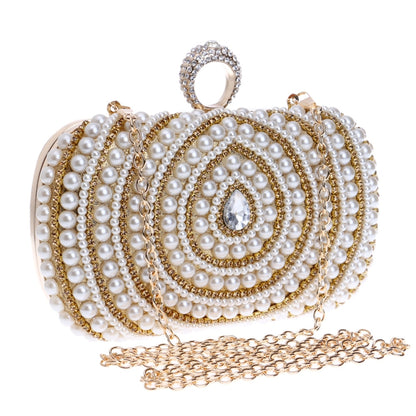Women Fashion Banquet Party Pearl Handbag