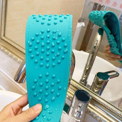 Hot Body Wash Silicone Body Scrubber Belt Double Side Shower Exfoliating Belt Removes Bath Towel - Shello's Creative Boutique