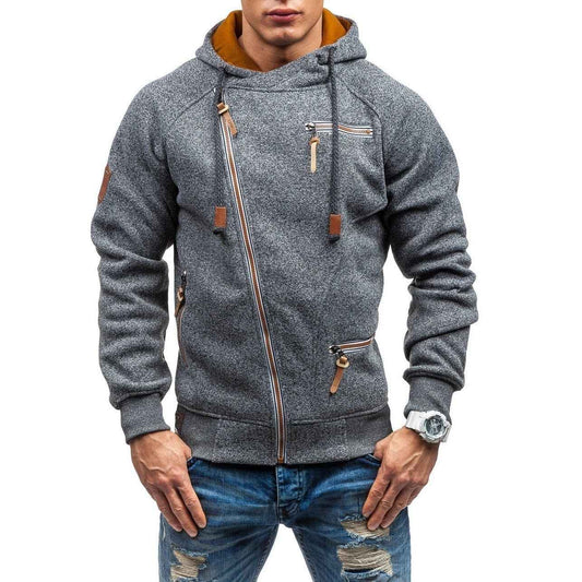 Men’s Side Zipper Gauze Hoodies Sweater – Stylish and Comfortable