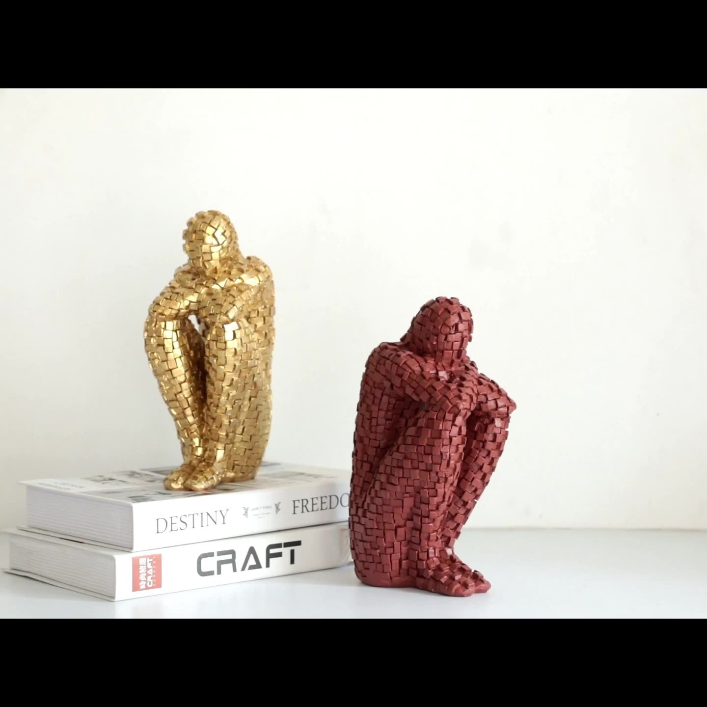 Light Luxury Simple Study Figure Ornaments - Creative Home Decorations for Living Room, Office & TV Cabinet