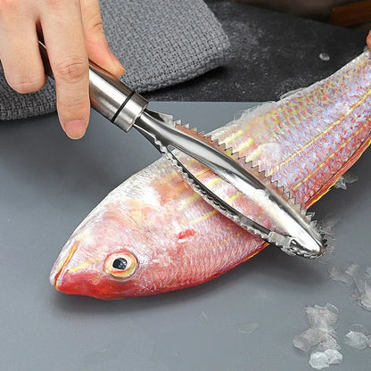 304 Stainless Steel Household Kitchenware Utility Tool Thickened Fish Scale Planer Scaler Descaler - Shello's Creative Boutique