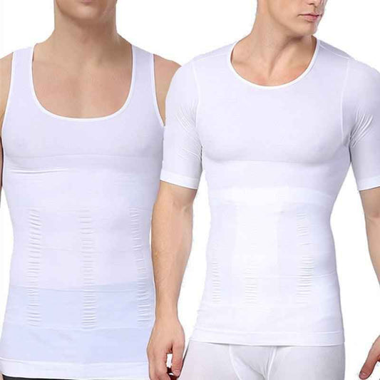 Men's Shapewear T-shirt for Abdomen Control and Belly Trimming Waist Trainer Corset
