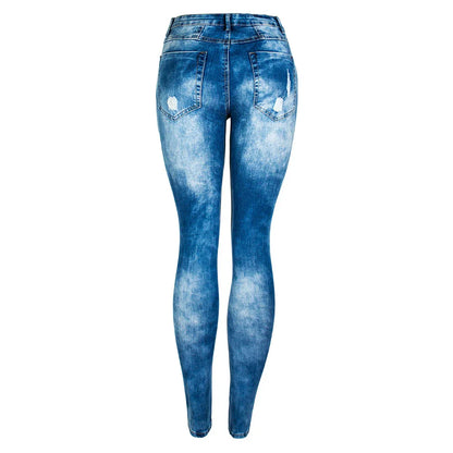 Trend Distressed Women`s Jeans Denim Streetwear Female Pants - Shello's Creative Boutique