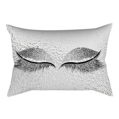Eyelash Out Soft Velvet Cushion Cover – Chic Marble Pillow Case for Home & Sofa Decor - Shello's Creative Boutique