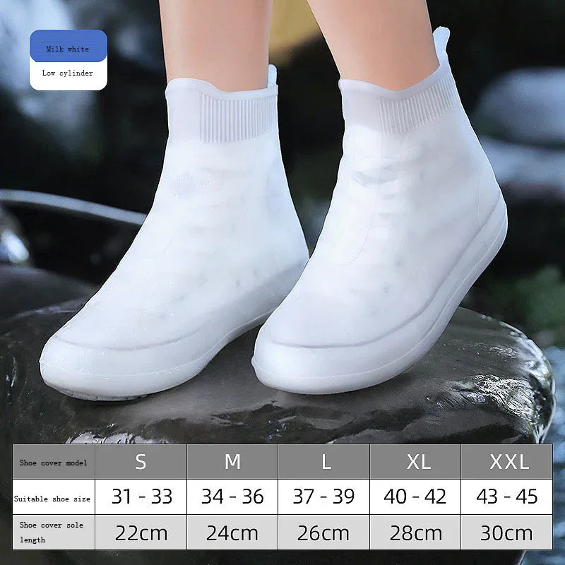 Shoe covers for men's and women's rain shoes, waterproof silicone rain cover shoes, thickened and wear-resistant in rainy days - Shello's Creative Boutique