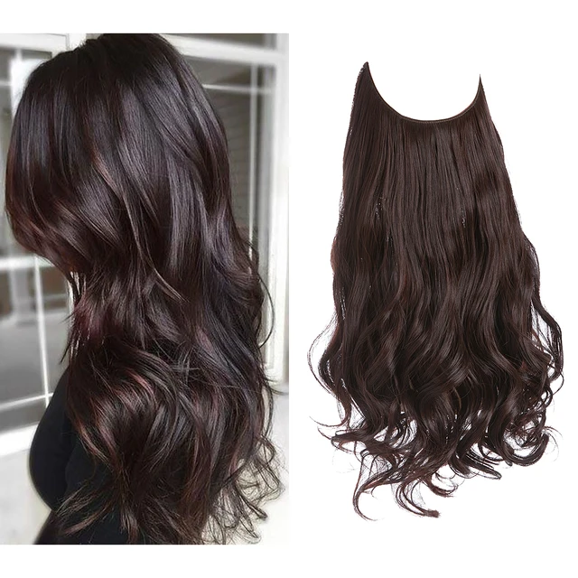 One-piece women's hair extension piece with abundant hair volume U-shaped fishing line invisible and natural long curly hair eprolo