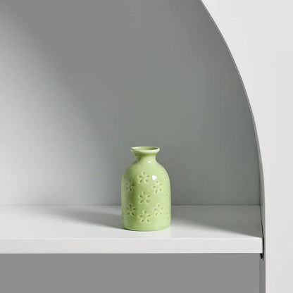 Ceramic Aromatherapy Bottle – Elegant Mini Vase - Shello's Creative Boutique