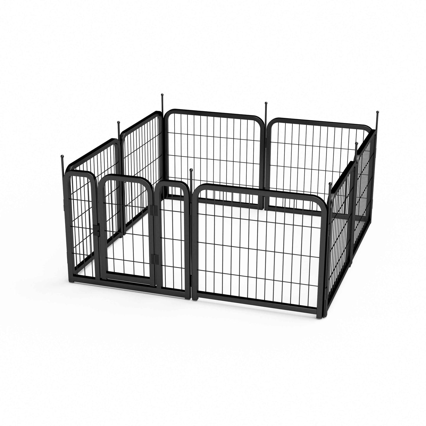 8-Panel Dog Fence - 24" Portable Indoor/Outdoor Pet Pen