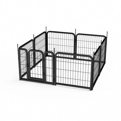 8-Panel Dog Fence - 24" Portable Indoor/Outdoor Pet Pen