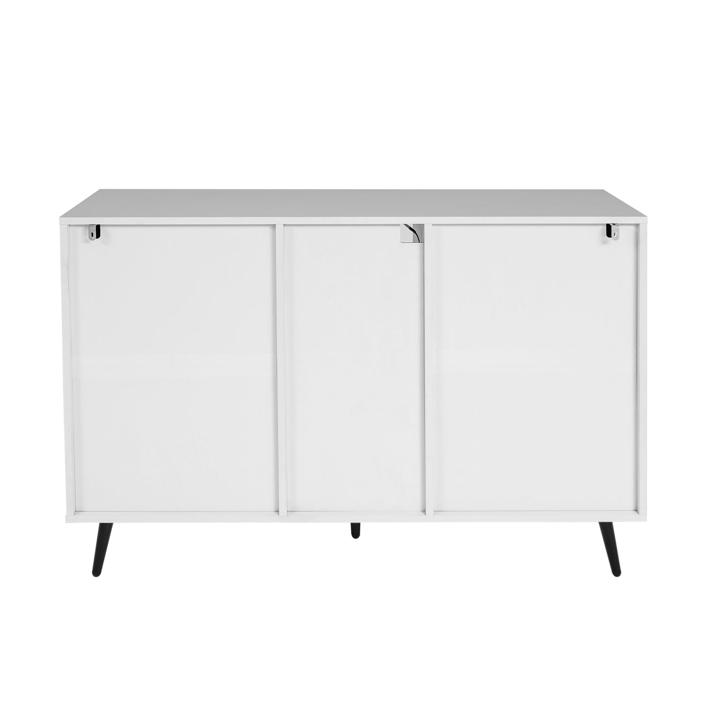 Living Room Sideboard Storage Cabinet White High Gloss with LED Light eprolo