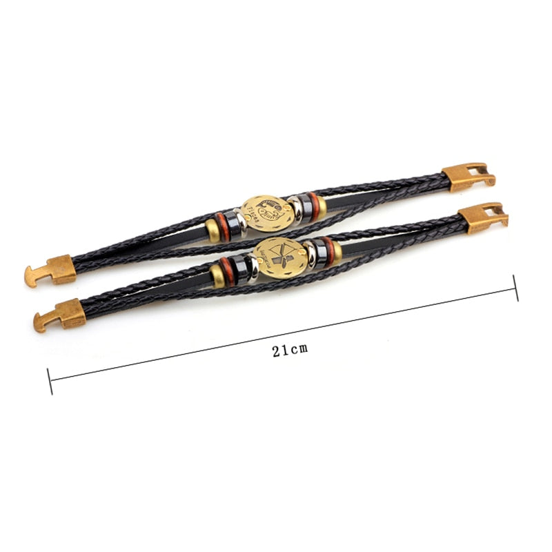 12 Horoscope Leather Bracelet Men Jewelry Vintage Retro Charm Bracelet Male Jewelry 8.2 eprolo
