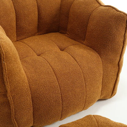 Eprolo Soft Bean Bag Chair with High Resilient Foam Comfortable Square Lazy Sofa with Footstool - Shello's Creative Boutique