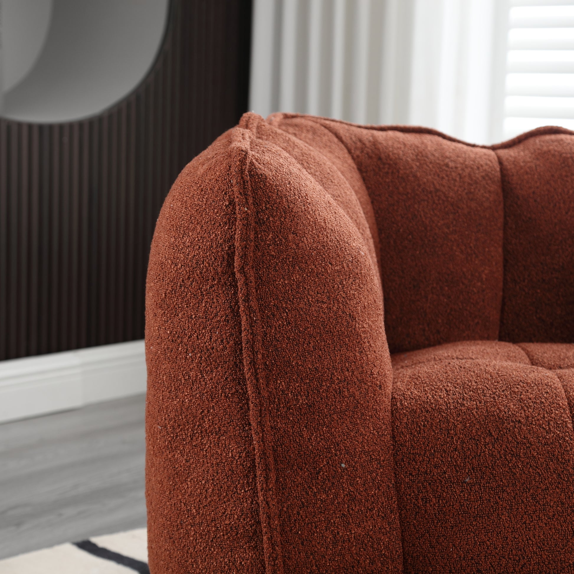 Soft Bean Bag Chair with High Resilient Foam(Chips)for living room and bedroom Comfortable Square Lazy Sofa with  Footstool eprolo