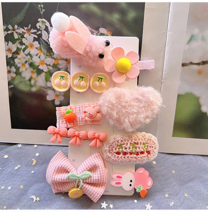 Children's Plush Hair Clip Autumn and Winter New Hair Accessories Little Girls' Hair Clip Cute Headwear - Shello's Creative Boutique