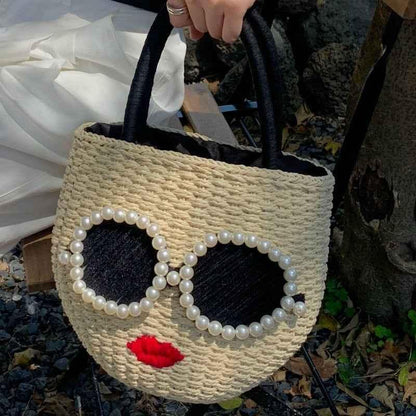Japanese Rattan Woven Handbag – Fusion of Whimsical Charm and Timeless Craftsmanship - Shello's Creative Boutique