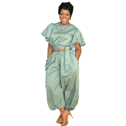 Fashion sports trend women's clothing street trendsetters women's clothing strap two-piece set Shello Creative Boutique