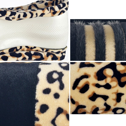 Leopard Grain Steering Wheel Cover, Adaptation Steering Wheel Diameter: 37-38 cm, 37-38cm Beige, 37-38cm Coffee, 37-38cm Black SUNSKY