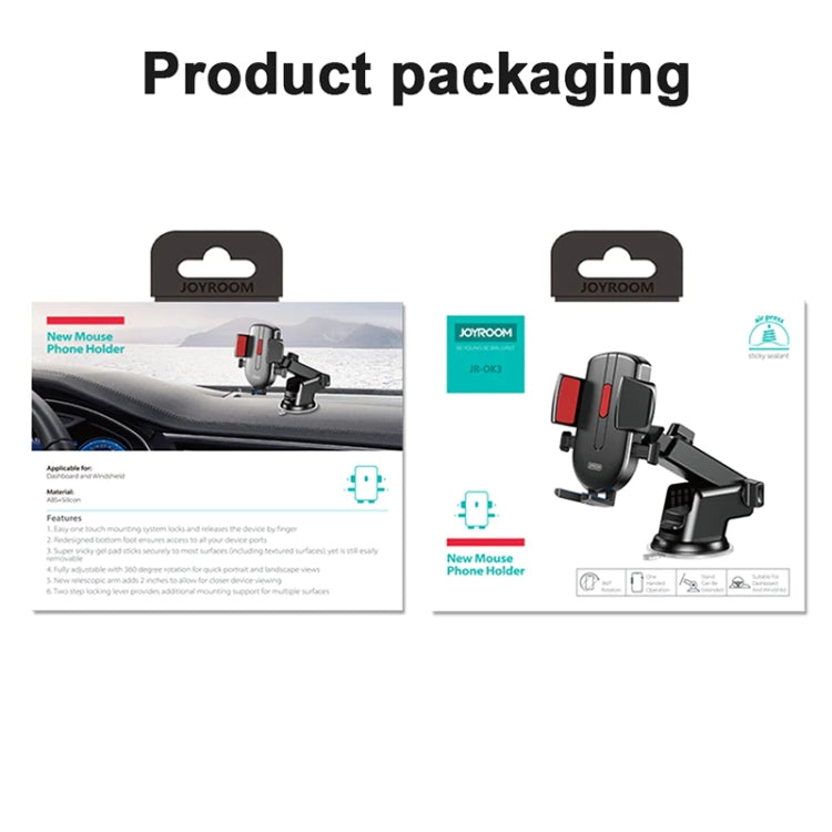 JOYROOM JR-OK3 Car New Mouse Phone Holder, JR-OK3 (Black) - Shello's Creative Boutique