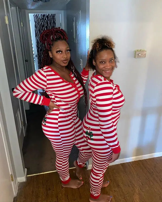 Christmas Women Household Pajama Sets Romper Sleeping Jumpsuit Long Sleeve Cotton Xmas Sleep Wear Home Wear eprolo