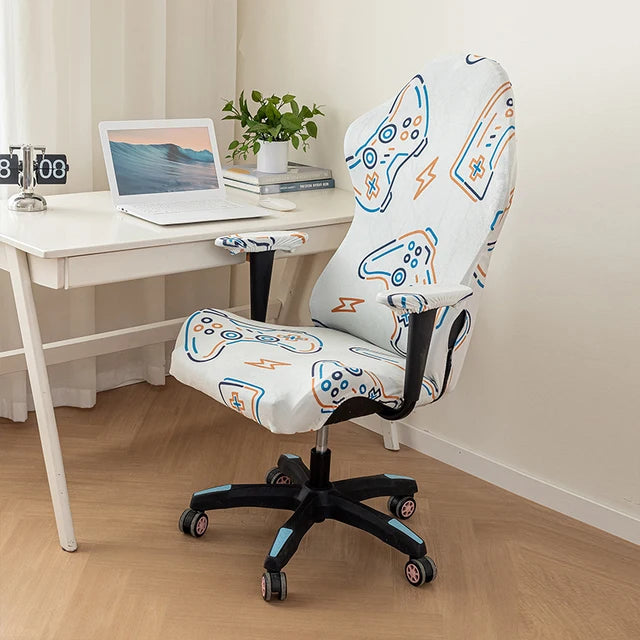 Computer Gaming Chair Cover Fashion Printed Elastic E-Sports Swivel Chair Protect Dust Covers Home Office Armchair Slipcovers eprolo