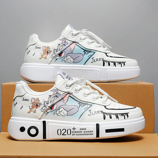 Couple Walking Shoes Men Flat Leather Breathable Outdoor Sports Lace-up Casual Tennis Shoes Luxury Original Sneakers Women eprolo