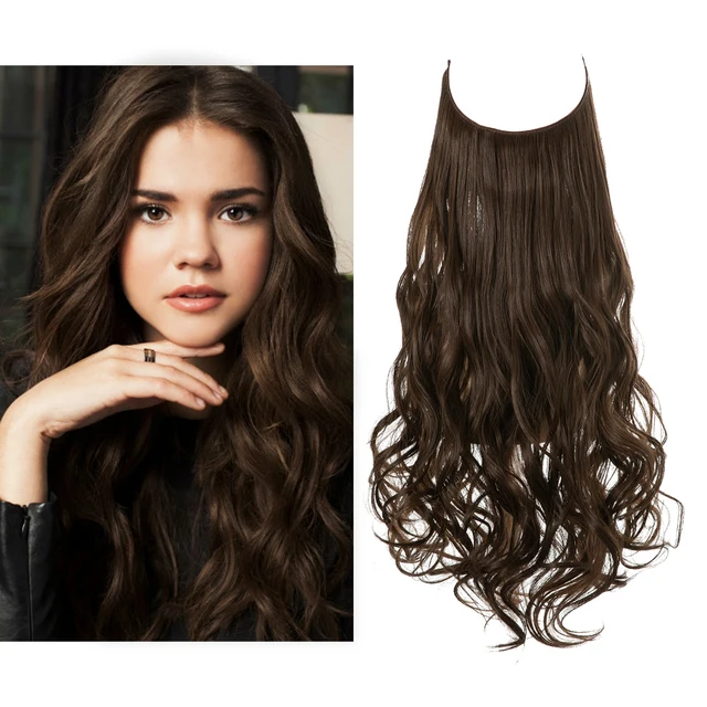 One-piece women's hair extension piece with abundant hair volume U-shaped fishing line invisible and natural long curly hair eprolo