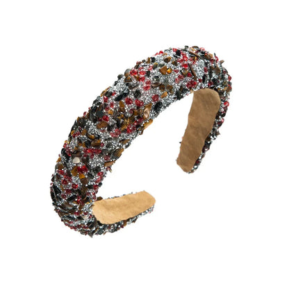 Exaggerated Baroque Colorful Crystal Candy Sponge Wide Edge Hair Hoop Headband - Shello's Creative Boutique