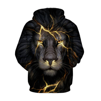 Halloween Couples Men Women 3D Lion Hoodies Sweatshirt eprolo