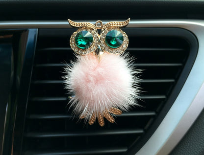 1Pcs Crystal Owl Car Air Freshener Auto Outlet Perfume Clip Interior Accessories Car-styling Vent Solid Fragrance Diffuser eprolo