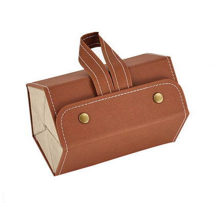 Premium Leather Glasses Storage Case - Elegant Organizer for 2-6 Sunglasses