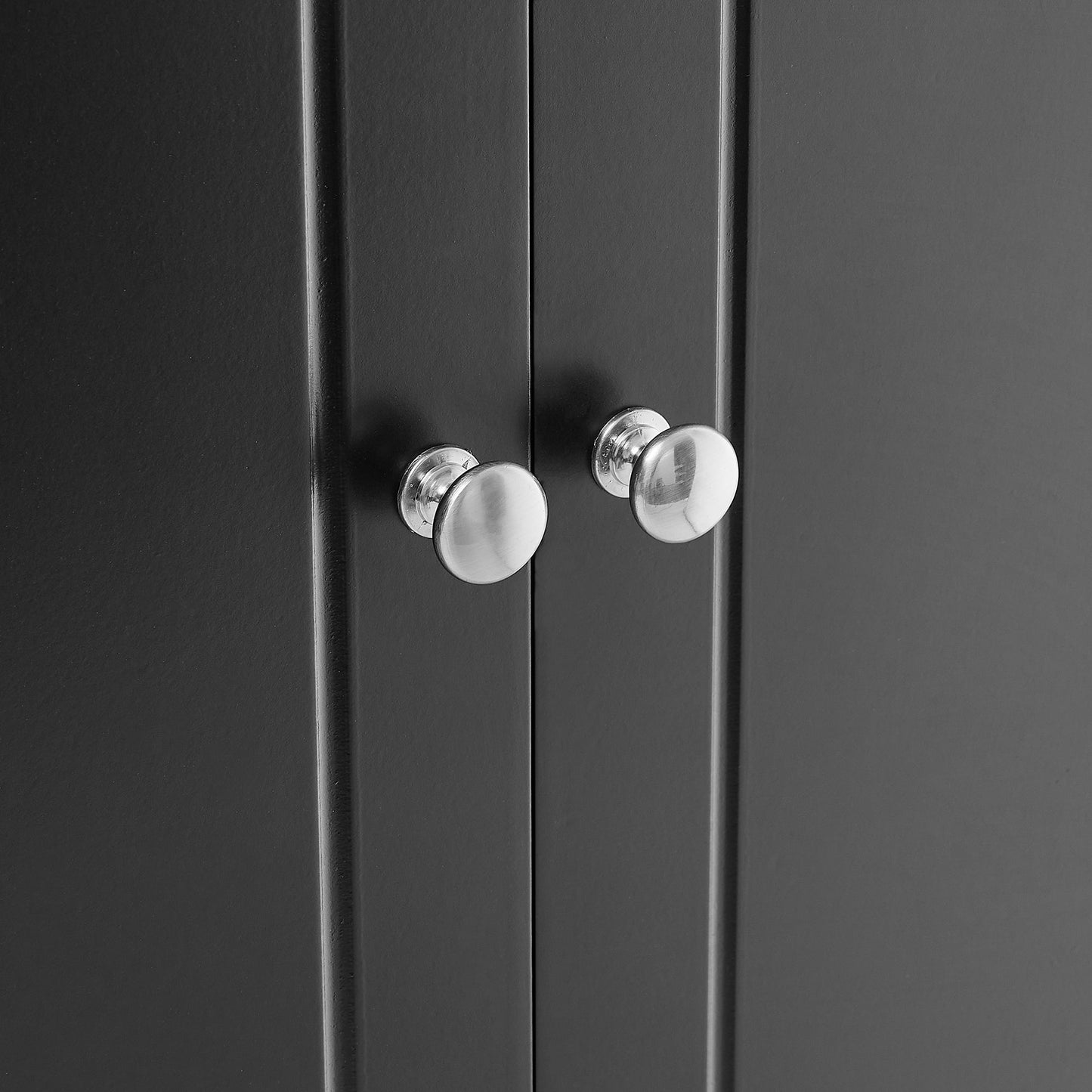 Bathroom floor storage cabinet, bathroom storage cabinet, 4-door independent cabinet, adjustable shelf, adaptive shelf, black eprolo